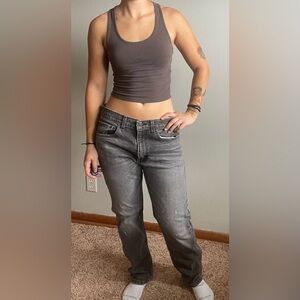 Dark Grey, Medium Cropped Top